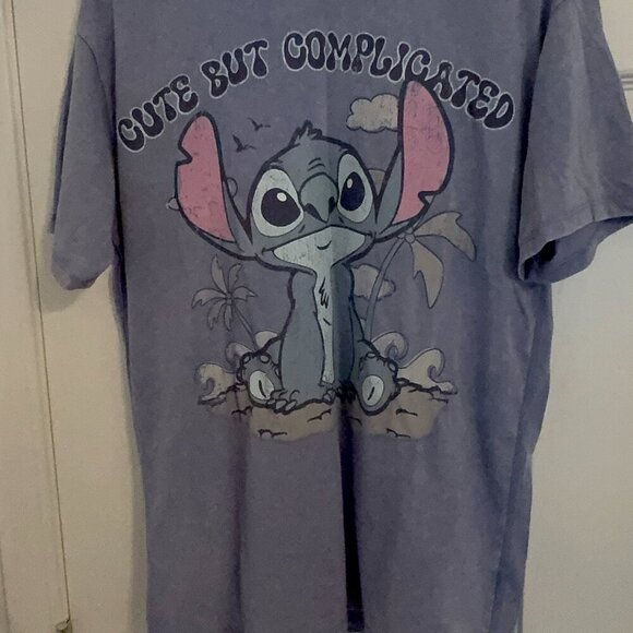Disney Stitch "Cute But Complicated" Graphic T-Shirt | Ultra Soft Tee | Small - Picture 6 of 7